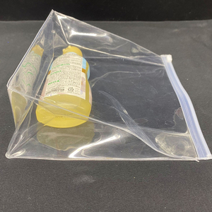 Bolsa de cosméticos impermeable de viaje con cremallera de PVC transparente personalizada de gran venta - Product Image 3