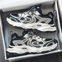 Chaussures de créateur pour hommes, baskets de luxe respirantes en maille, style chunky, basses, à talon moyen, athlétiques, décontractées, couleur unie