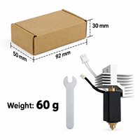 Bagian Printer 3D Kit Hotend Nozzle Bi-Metal dengan Pemanas Keramik 24V 60W Aliran Tinggi Dapat Diganti untuk Elegoo Centauri Carbon 2