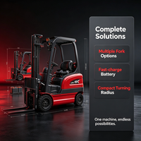 Chariot élévateur électrique personnalisé de 1,5 tonne avec mât modulaire pour usine textile et travaux légers sur palettes