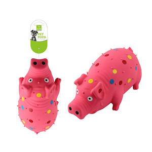 Nunbellpets çeşitli renkler için çevre dostu lateks köpek çiğnemek oyuncak Bite dayanıklı diş temizleme dikenler noktalar çığlık domuz tasarım - Product Image 3