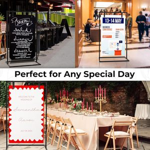 Signe <span class=keywords><strong>de</strong></span> <span class=keywords><strong>trottoir</strong></span> support <span class=keywords><strong>de</strong></span> <span class=keywords><strong>chevalet</strong></span> <span class=keywords><strong>de</strong></span> mariage noir robuste 50x30x20 sangles en cuir à cadre en acier mat notre décoration <span class=keywords><strong>de</strong></span> mariage <span class=keywords><strong>de</strong></span> mariage - Product Image 6