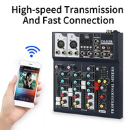 Mixeur Audio professionnel à 4 canaux, avec Console de mixage DJ USB et Microphone numérique pour le karaoké à domicile, ls8f4
