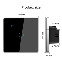 Interrupteur intelligent Wi-Fi LangYeao Tuya avec neutre, 1/2/3/4 gangs, façade en aluminium et panneau en verre, compatible Alexa Google Voice, contrôle par application
