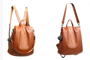 Delle Donne del commercio all'ingrosso Anti theft Nuovo Disegno Zaini Marrone Studente di Cuoio Dell'unità di elaborazione Dello <span class=keywords><strong>Zaino</strong></span> Con Cinghia di Spalla - Product Image 5