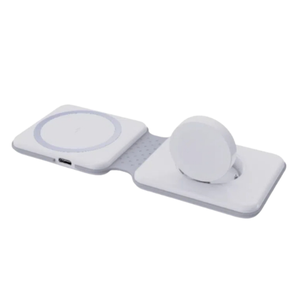 Cargador inalámbrico magnético plegable de 15W 2 en 1 soporte de estación magnética para <span class=keywords><strong>iPhone</strong></span> 15 14 <span class=keywords><strong>13</strong></span> 12 Pro Max para Iwatch - Product Image 6