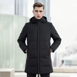 Wholesale Down <strong>Jacket</strong> Men Custom logo Black <strong>Puffer</strong> <strong>Jacket</strong> Windproof Mens Winter ultra <strong>Light</strong> Down <strong>Jacket</strong> for Men - Product Image 1