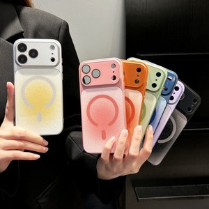เคสโทรศัพท์มือถือแบบแม่เหล็กเปลี่ยนสีได้ รุ่นแฟชั่นสีนีออนวิบวับ สำหรับ iPhone 17 Air 16 15 Pro Max ฝาหลังกระจกฝ้าป้องกันกล้อง - Product Image 1