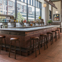 Canapé de restaurant en forme de U en bois avec revêtement en PU, prix usine Foshan, pour bar et restauration