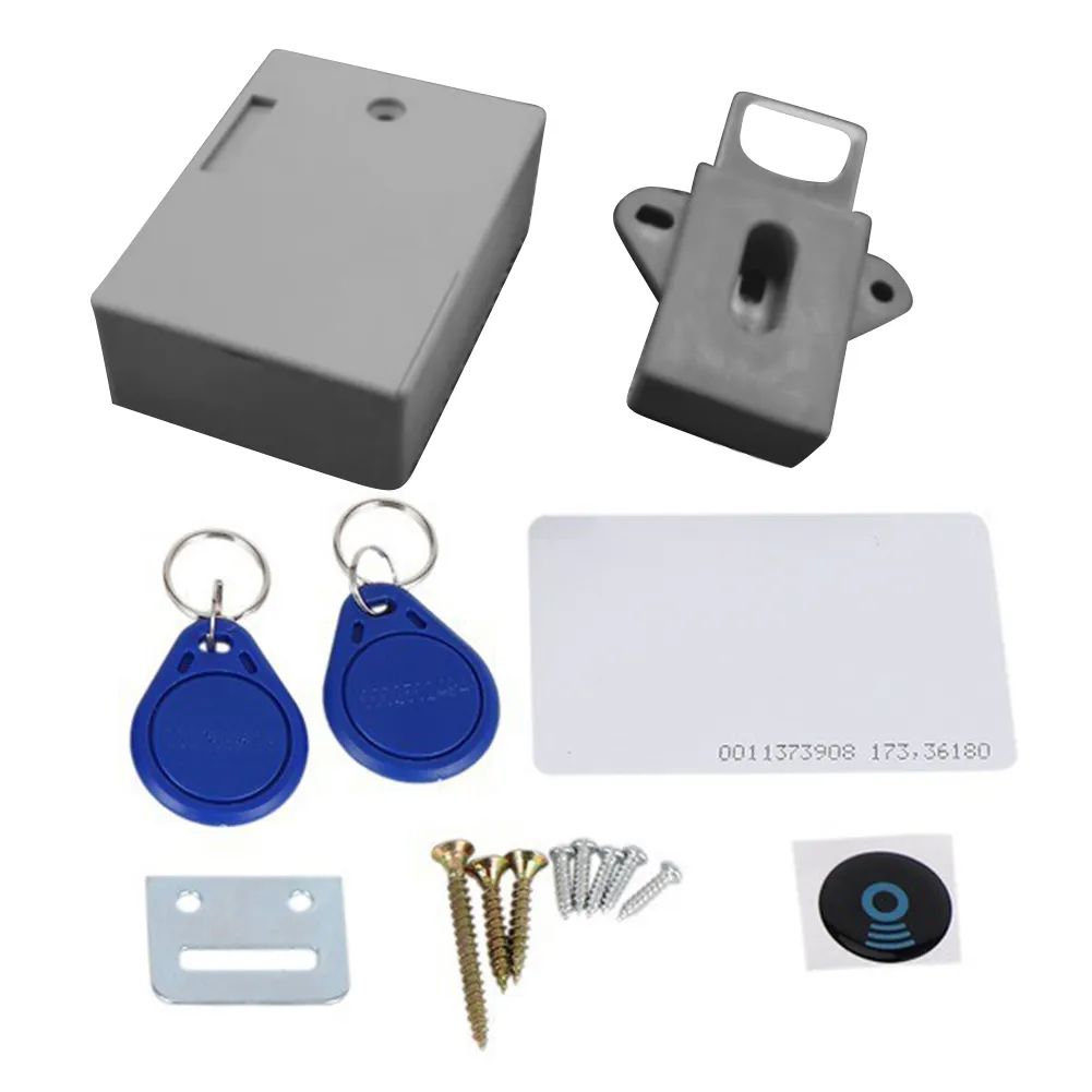 보이지 않는 RFID 자유로운 오프닝 똑똑한 IC 카드 감지기 내각 자물쇠 전자 서랍 로커 옷장 단화 내각 서랍 자물쇠