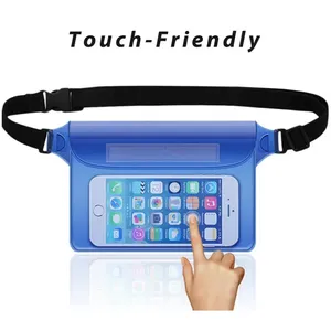 Grosir tas ponsel tahan air PVC kantong tahan air untuk ponsel ponsel tas ponsel tahan air sabuk Tas Pinggang