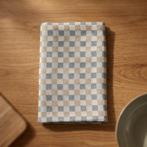Pure Cotton Bath <b>Towel</b> Green checked ultra light weight Checkered Cotton Kitchen <b>Towel</b> <b>Set</b> Rectangle Woven Adult Use Blue Beige - Product Image 3