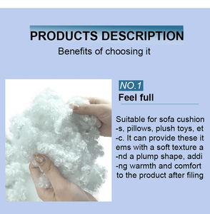 Fibra Discontinua de Poliéster 100% Reciclada, Fibra Hueca Conjugada de Alta Resiliencia, Material de Relleno de Poliéster 15D*64MM - Product Image 5