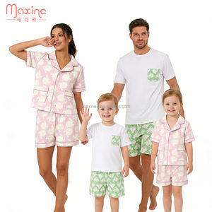 Pijamas de Fresa Personalizables con Logotipo e Impresión, Ropa para Niñas con Lazo, Serie Linda, Conjunto de Pijamas para Hermanas - Product Image 6