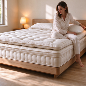 <span class=keywords><strong>Matelas</strong></span> à ressorts en crin de cheval naturel fait main 28 cm, fermeté moyenne, luxe, sans colle, antibactérien, anti-acariens, Mountain Hermit Home - Product Image 4