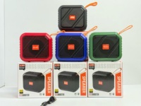 Mini haut-parleur Bluetooth sans fil avec éclairage LED RGB et fonction Airplay, puissance de sortie 5W, fonctionne sur batterie, avec horloge
