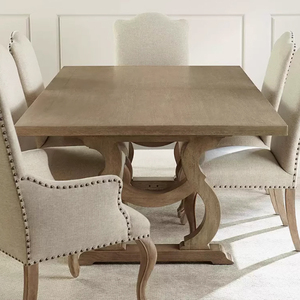 Bộ bàn ăn kiểu Mỹ thiết kế đơn giản, phong cách <span class=keywords><strong>rustic</strong></span>, 6 chỗ ngồi, chất liệu gỗ. - Product Image 6