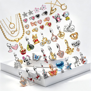 Nuevo Colgante <span class=keywords><strong>de</strong></span> Plata 925 con Corazón, Estrella, Luna, Luciérnaga, Corona <span class=keywords><strong>de</strong></span> <span class=keywords><strong>Princesa</strong></span> y Lazo, en Caja <span class=keywords><strong>de</strong></span> Regalo, para DIY, Joyería Exquisita, Regalo 2026 - Product Image 1
