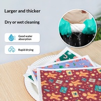 Éponge de lavage de vaisselle en microfibre rectangulaire, épaisse, super absorbante, imprimable, couleur unie, pour cuisine et maison, de la marque Swedish Rag