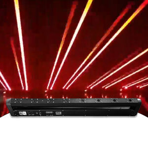 Luz láser de escenario RGB de haz rojo único de ocho ojos para KTV Disco DJ Night Club Show Aluminio DMX512 controlado - Product Image 5