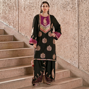 Robes de soirée traditionnelles indiennes et pakistanaises noires de haute qualité pour femmes, à prix réduit et faible MOQ 2026 - Product Image 1