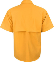 Schnell Trocknend Wasserdicht Atmungsaktiv 100% Polyester Mikrofaser Maßgeschneidertes UPF 50 Sonnenschutz Knopfleisten-Anglerhemd für Herren