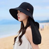 Chapeau de pêcheur pour femme adulte de haute qualité, tendance, pour l'été, avec protection solaire et cache-nuque, idéal pour les voyages, la plage et la pêche, 100% coton