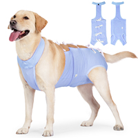 Traje de recuperación para perros de algodón con tirantes, anti-lamido, para después de cirugía, ropa fisiológica para destete, ajustable, elegante, tallas S-XL, universal.