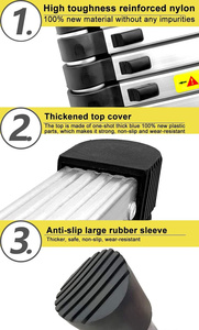 Échelle télescopique en aluminium gain de place 3,8 m Rétraction à un bouton pour la décoration de la maison DIY - Product Image 2