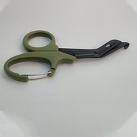 Ciseaux médicaux pour pansements traumatiques avec mousqueton, ciseaux en acier pour pansements en gaze, lames antiadhésives pour chirurgie et premiers secours