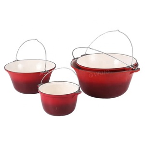 Wholesale Enamel Camping Cast Iron <strong>Cauldron</strong> Set <strong>Large</strong> Capacity Cast Iron <strong>Cauldron</strong> - Product Image 1