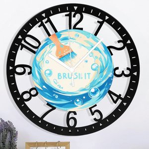 Reloj redondo <span class=keywords><strong>de</strong></span> hierro <span class=keywords><strong>de</strong></span> 25 cm diseñado como una rueda <span class=keywords><strong>de</strong></span> alfarero y para trabajar la <span class=keywords><strong>arcilla</strong></span> - Product Image 3