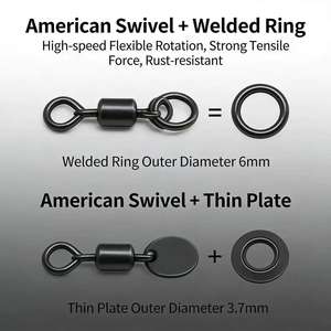 Mousqueton pivotant à anneau unique en laiton de haute qualité, capacité de charge de 10g, longueur de 180mm, pour accessoires de pêche à la <span class=keywords><strong>carpe</strong></span> - Product Image 4