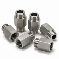 Raccords de tuyauterie en acier inoxydable 304, filetage mâle hexagonal CNC, haute pression 3000 PSI, 1/2 pouce, 50 mm, pour barres hexagonales, raccord d'extension