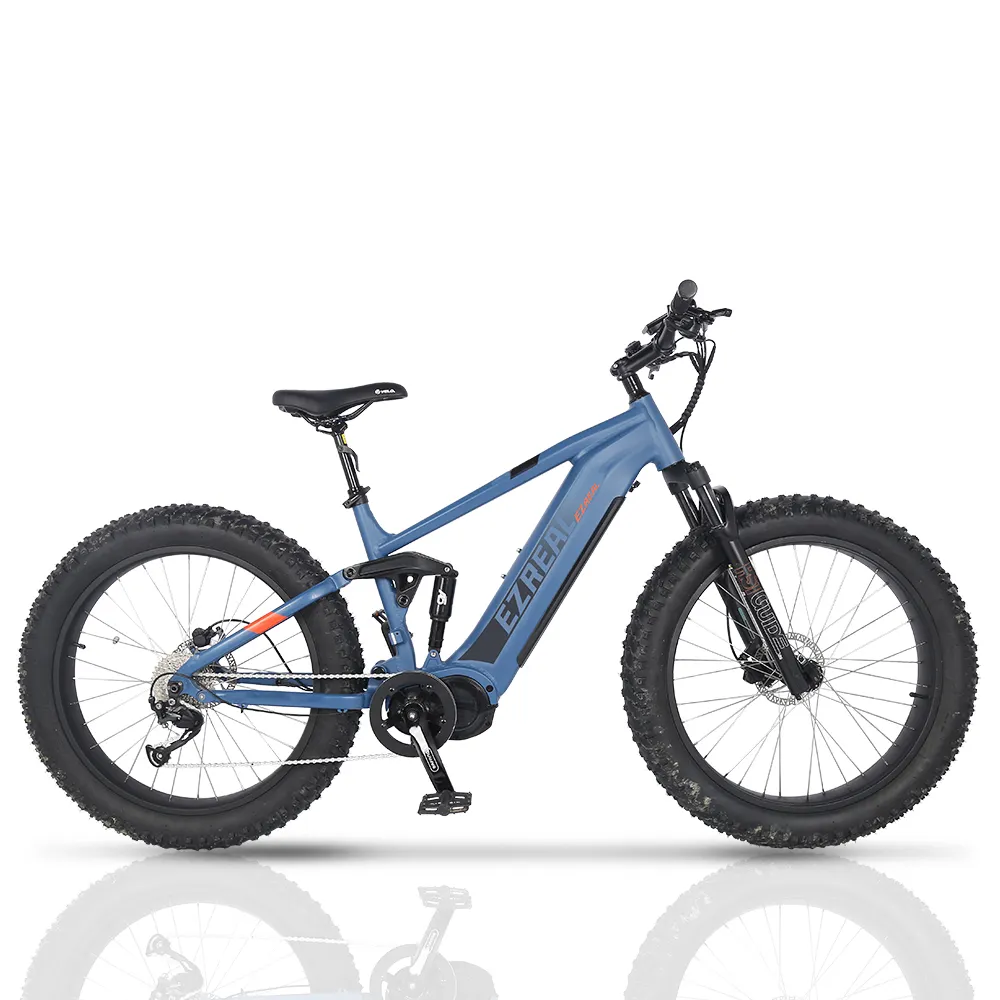 Ereal MT16 Fat tires mountain e-bike Customized Logo & color eco bikes Hot selling 48V Tektro E350 Bafang 1000W BAFANG mid motor