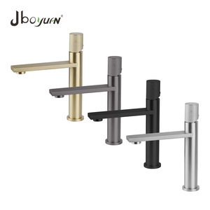 Jboyurn 304 Stainless Steel Single Handle Basin Faucet Deck Mounted Ceramic Valve Core For Washbasin Bathroom - Product Image 1