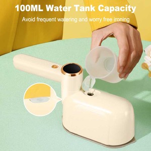 Défroisseur Vapeur Portable 1000W avec Réservoir d'Eau 100ML, Mini Fer à Vapeur à Main avec Plaque Céramique Émaillée, Utilisation Humide et Sèche pour Vêtements - Product Image 6