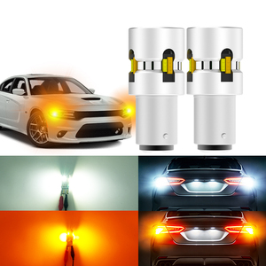 Bombilla LED 1157 Ámbar Blanca con Función de Cambio de Color, 28W, Ventilador, 3157 7443 Canbus, Luz de Señal de Giro y Diurna - Product Image 1