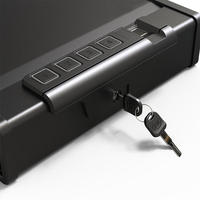 Coffre-fort portable pour armes à feu tout en acier avec code clé et serrure à empreintes digitales Coffre-fort électronique numérique pour voiture de sécurité à domicile