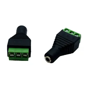 3.5Mm Audio Vrouwelijke Stereo Sound Track Socket Soldeerloze Connector Diy Schroef Lock Kabel Adapter Voor Audio Of Video