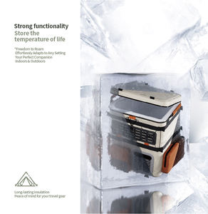 신상품 미니 캠프 DC 12V 24V AC 110-240V 자동차 냉장고 휴대용 자동차 냉장고 어깨 스트랩 - Product Image 5