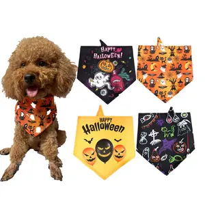 Halloween decoration fashion scarf Saliva towel for dogs cats Pet Scarves Bandanas