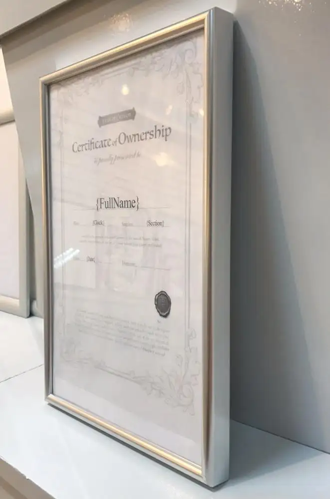 Metalen Certificaat Fotolijst Diploma Zilveren Frame