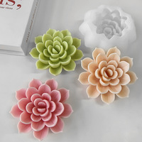 Cetakan Lilin 3D Bentuk Teratai HY, Cetakan Bunga Silikon untuk Pembuatan Lilin Aroma, Sabun, DIY, Dekorasi Kue, dan Alat Dekorasi Plester