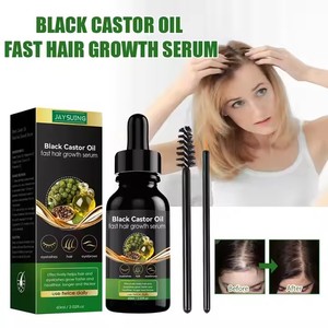 Suero de aceite de ricino negro para el crecimiento del cabello, 60 ml, crecimiento rápido para el cabello, pestañas, cejas, cuidado del cuero cabelludo - Product Image 1