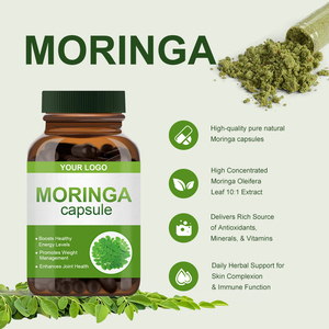 OEM China Fábrica Private Label Atacado Orgânico Vegan <span class=keywords><strong>Moringa</strong></span> Folha Extract Cápsulas - Product Image 3