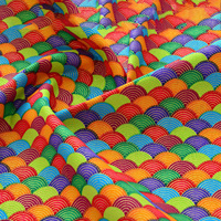 Tissu en bambou fabriqué à la main avec tissu de bronzage fleur et grue 100% coton tissu imprimé bricolage