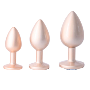 Laser Shiny Round Shape Aluminum Alloy <strong>Anal</strong> Plug-<strong>100</strong>% Waterproof IPX7 Sizes S/M/L Weights 51g/85g/142g - Product Image 4