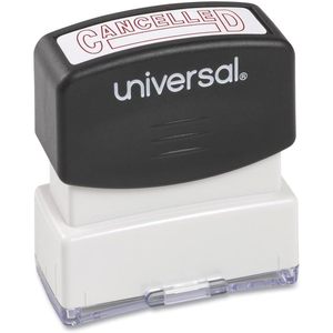 Tampon encreur universel pré-encré rouge monochrome en plastique pour bureau avec fonction de suppression - Product Image 3