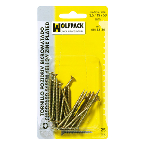 Vite a brugola bichromata Pozidriv 3.0/18x 25 mm. (45 Pezzi) - Product Image 1